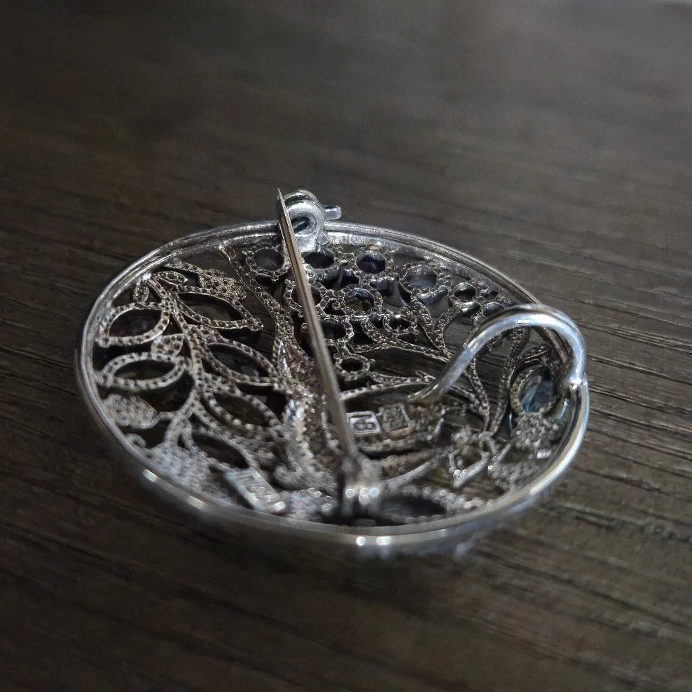 Nicky Butler 925 Sterling Silver Stag Pendant Brooch Designer Amethyst Citrine - Picture 12 of 16